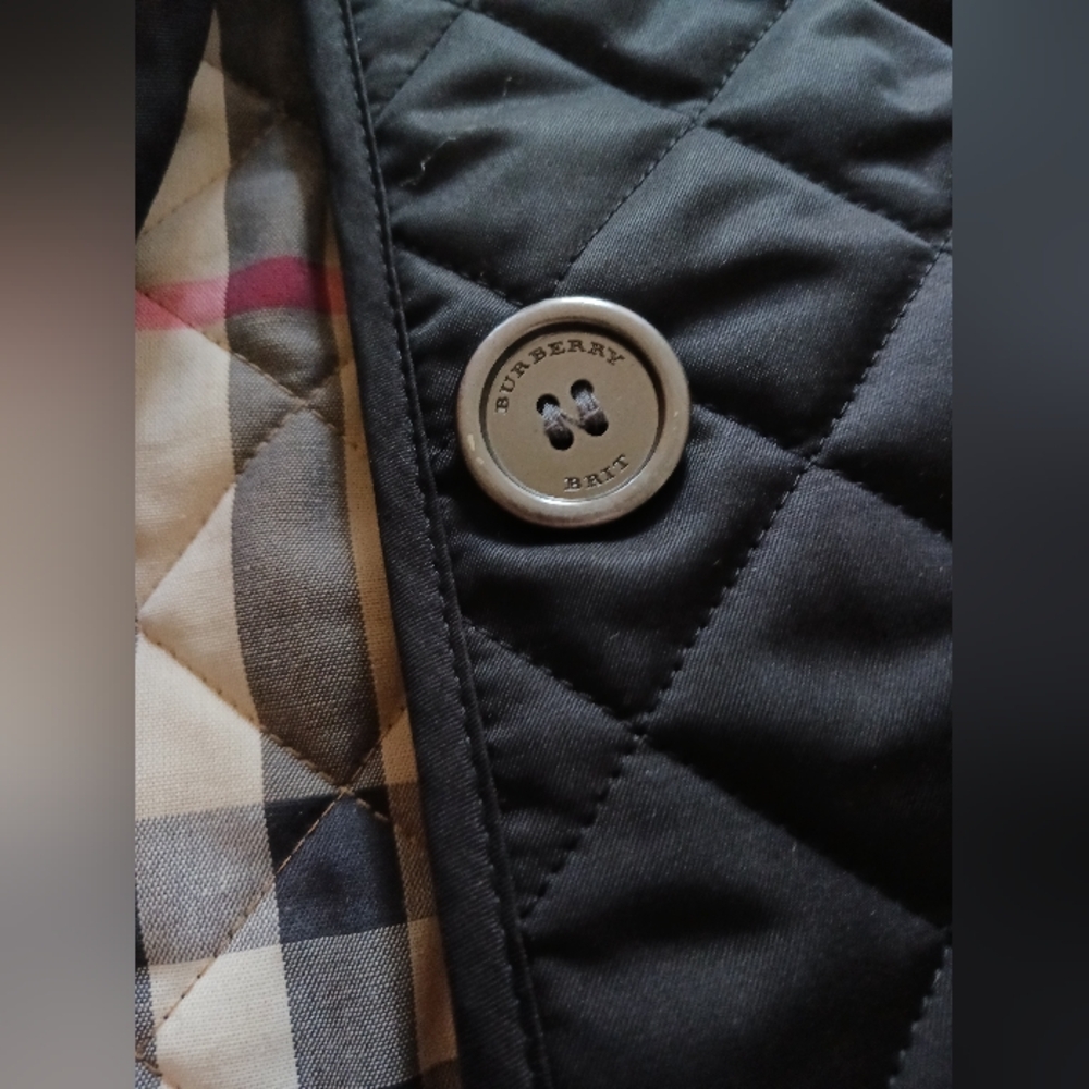 Burberry Brit Black Quilted Jacket Size S - Picture 6 of 12